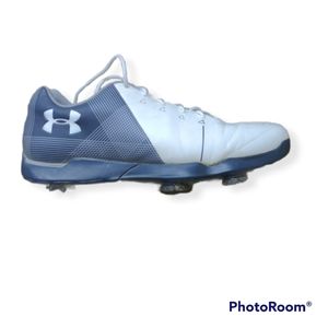 UNDER ARMOUR SPIETH 2 JUNIOR SHOE - WHITE/BLUE